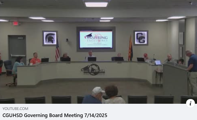 video capture of the Governing Board sitting @ the Governing Board meeting video