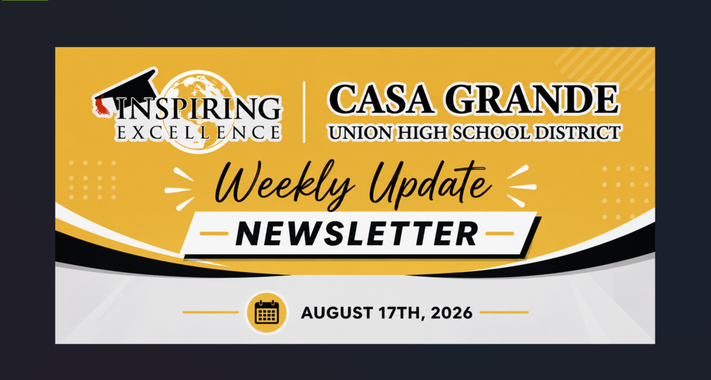 black and yellow weekly update graphic