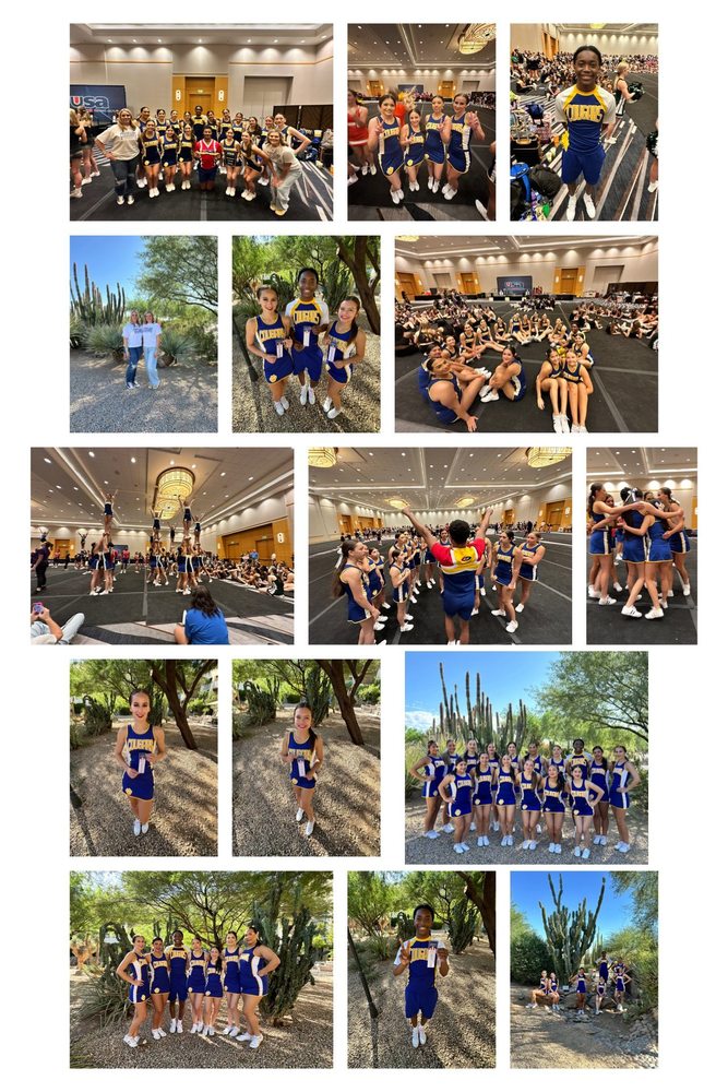 collage of photos @ Varsity Spiritline Cheer Camp