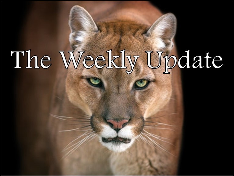 cougar with the words "The Weekly Update"