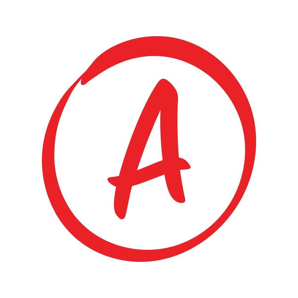 The Letter A in a circle