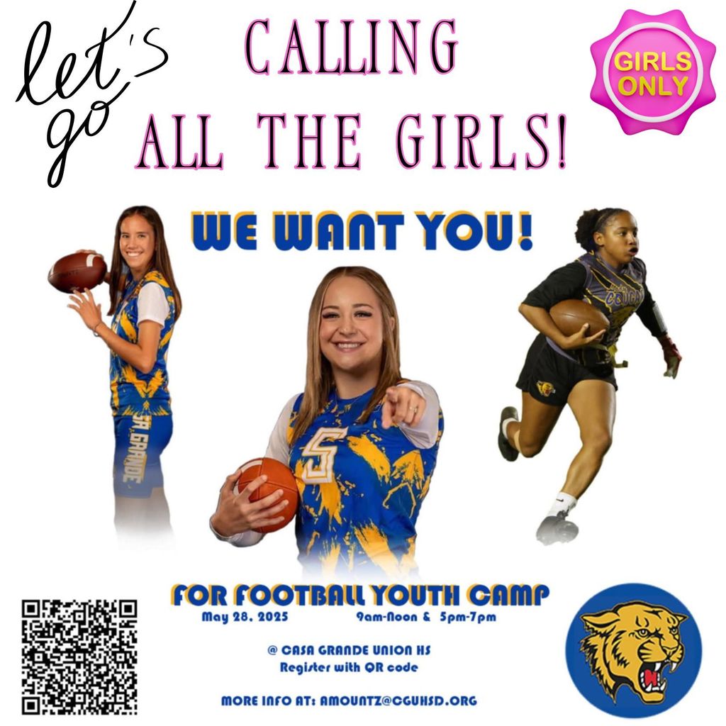 Girls Flag Football Camp Flyer