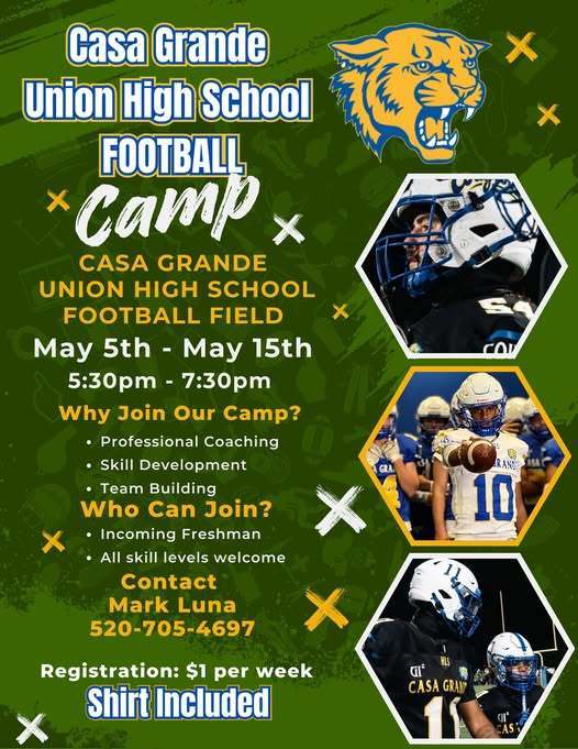 Football Camp: Incoming Freshmen Flyer