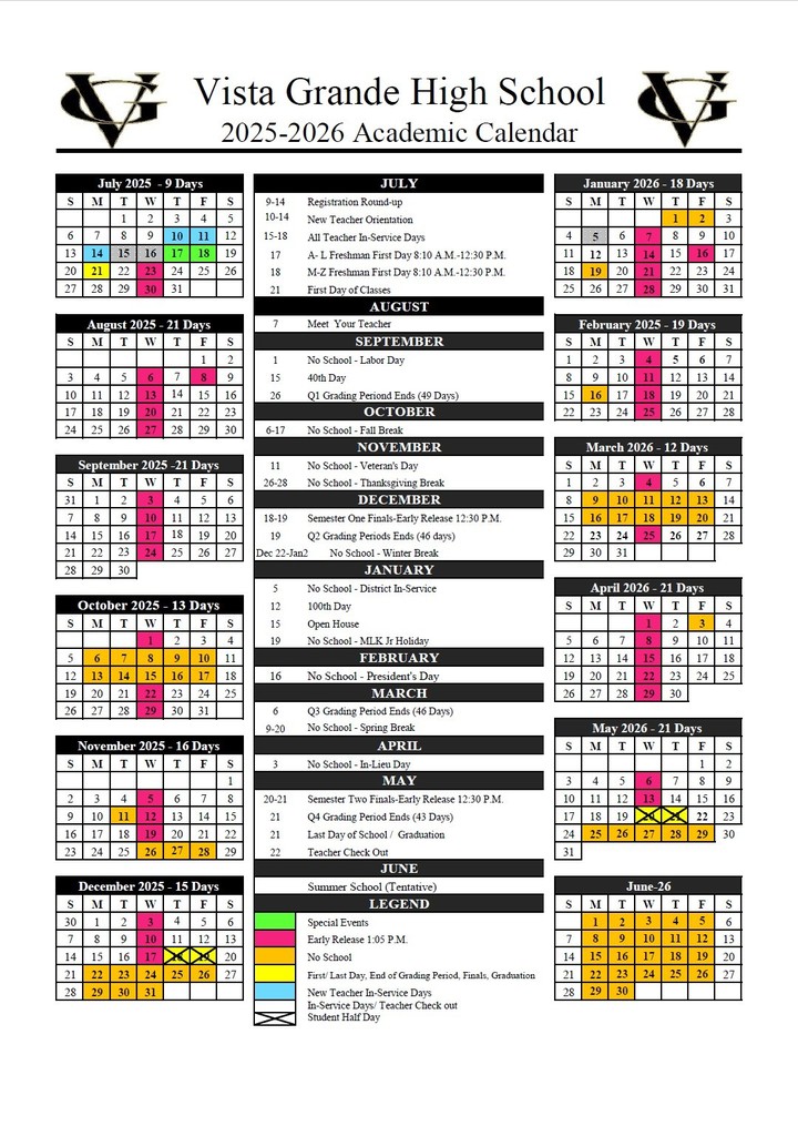 Academic Calendar Flyer