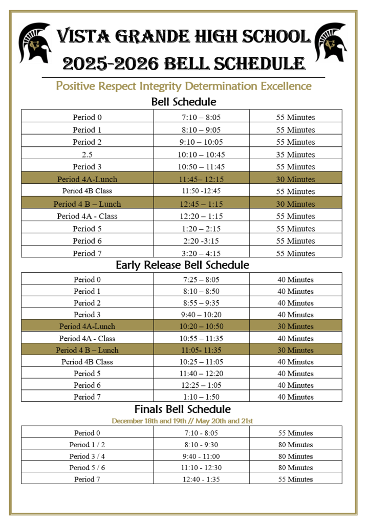 Bell Schedules Flyer