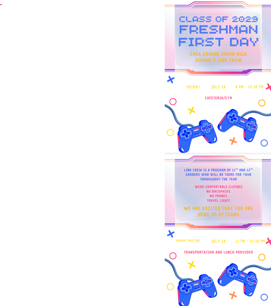 Freshman First Day Flyer