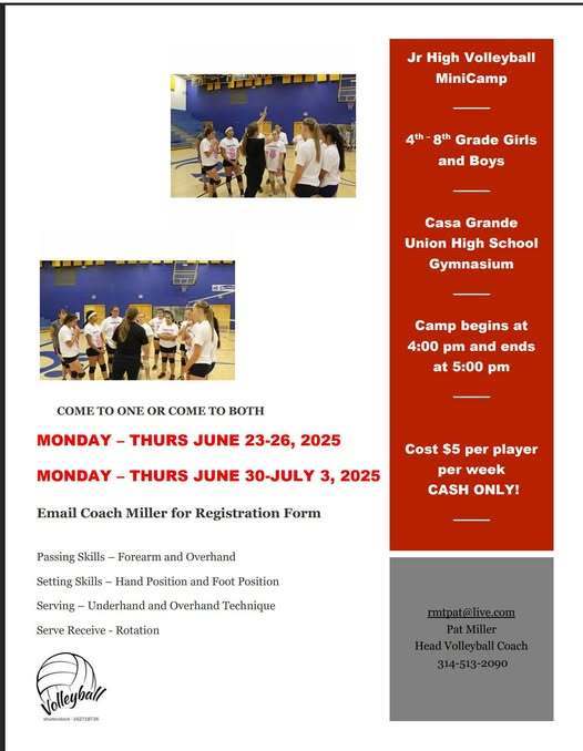 Volleyball Mini Camp Flyer
