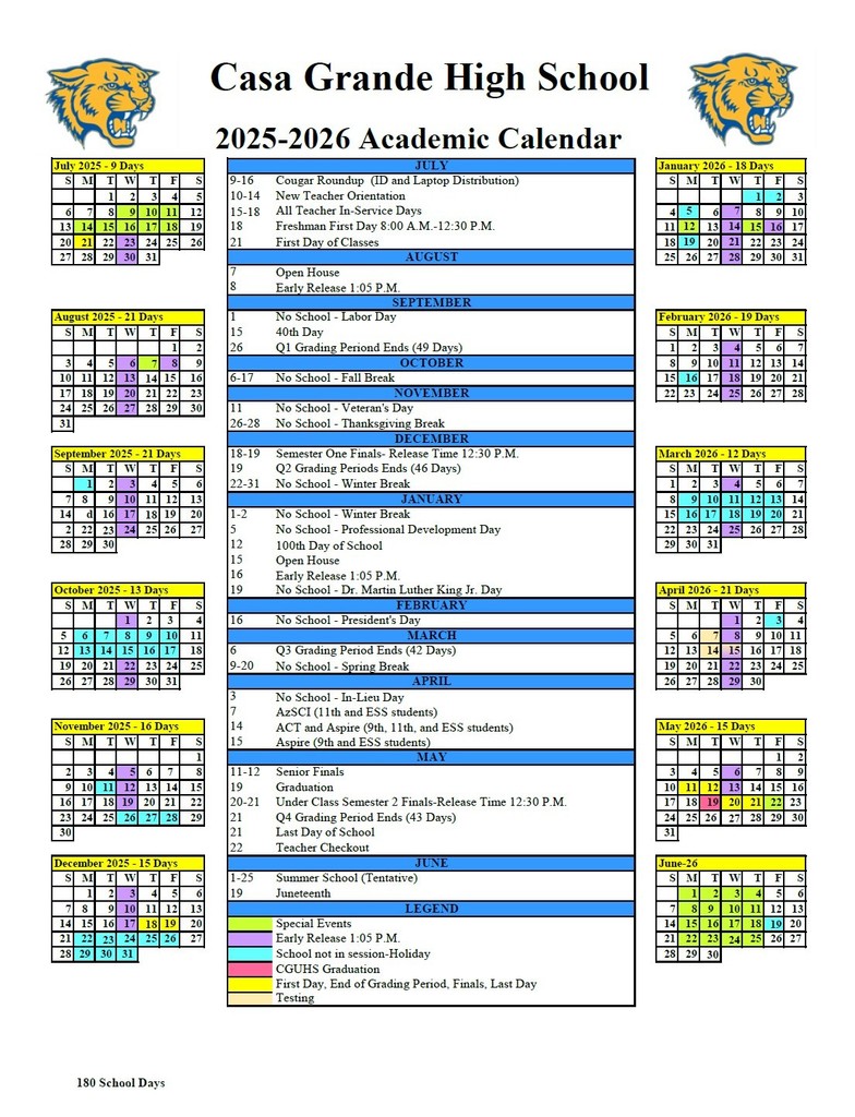 CGUHS Academic Calendar