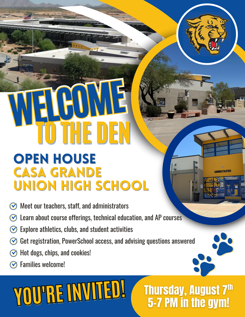Open House Welcome to the Den! Thurs, Aug 7 @ Gym @ 5-7 PM