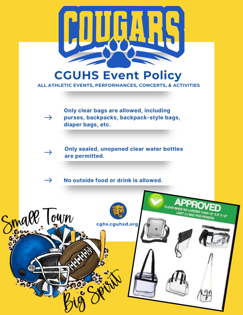 Clear bag policy for all events at CGUHS