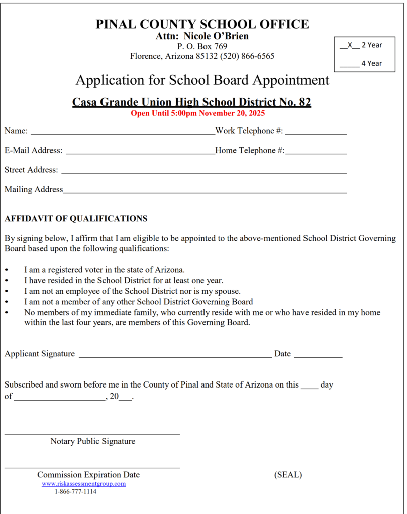 application for school board appointment