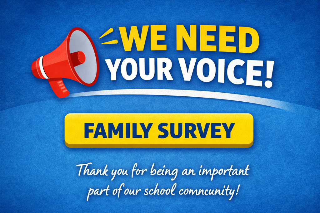 flyer saying to take the family survey