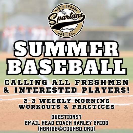 Vista Grande Summer Baseball ⚾️