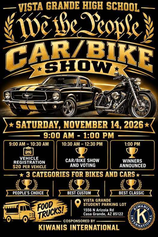 Flyer about car/bike show on Nov. 14