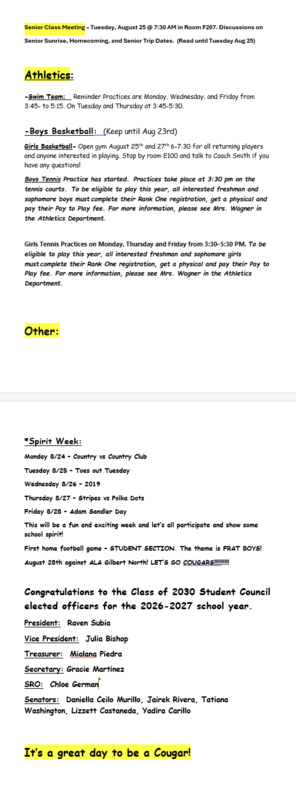 announcements