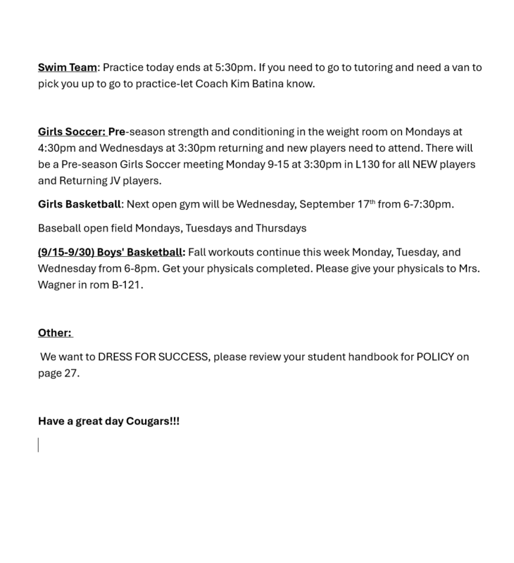 announcements