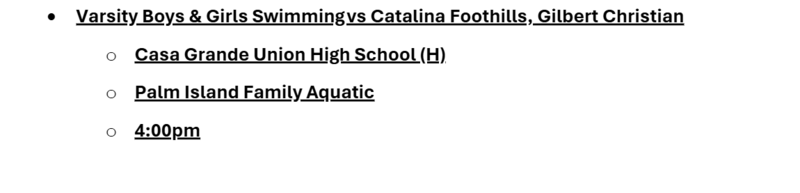 Announcements September 25