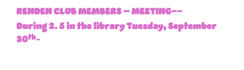 Announcements September 25