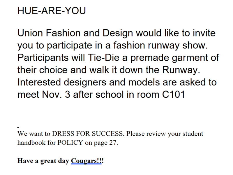 Announcements - October 27th