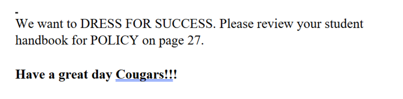 Announcements - October 30th