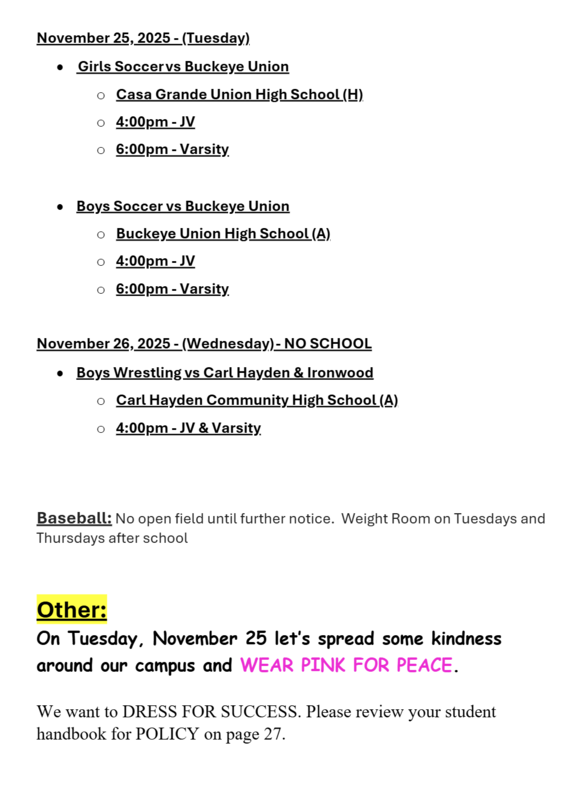 Announcements - November 24th