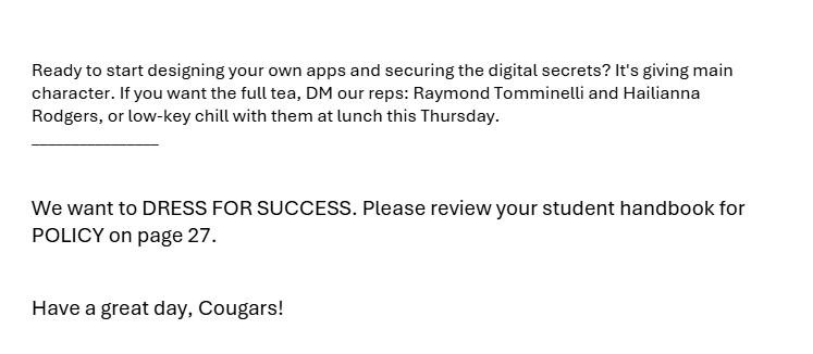 Announcements - December 3rd