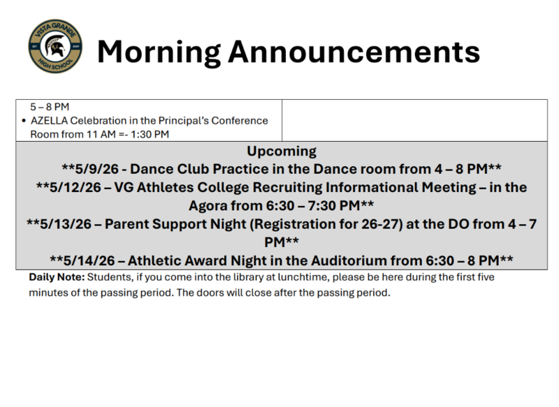 announcements