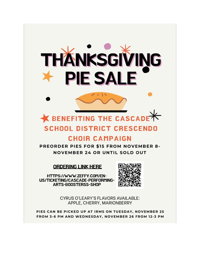 Thanksgiving Pie Sale