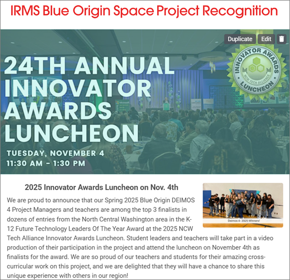 STEM innovator award