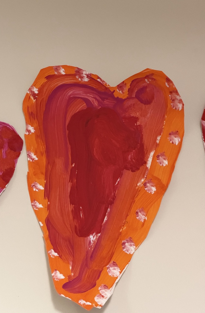 student heart painting