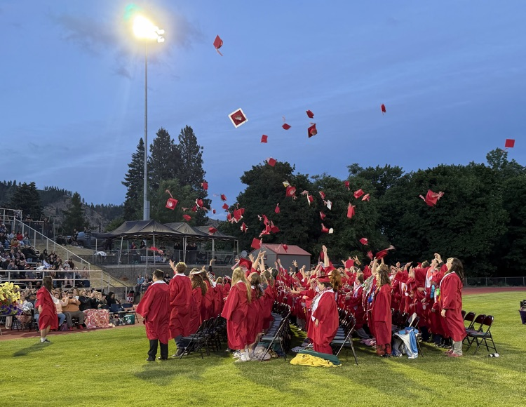 graduation hat toss