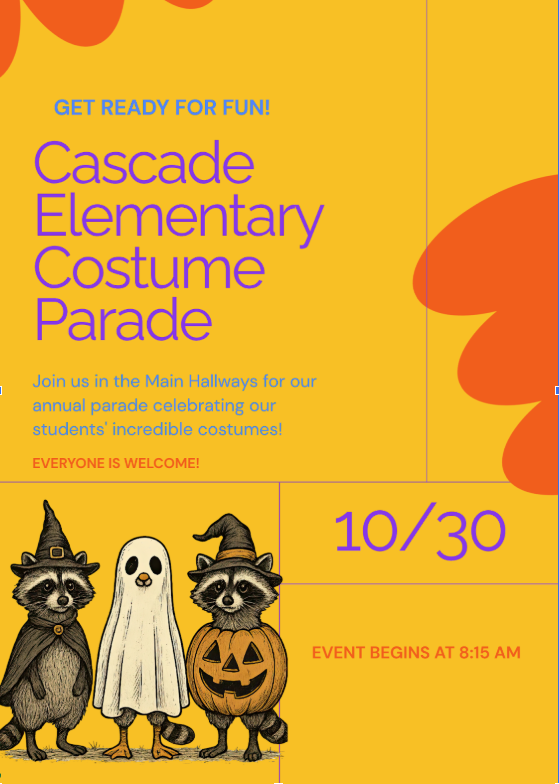 Halloween Parade October 30th 8:15AM
