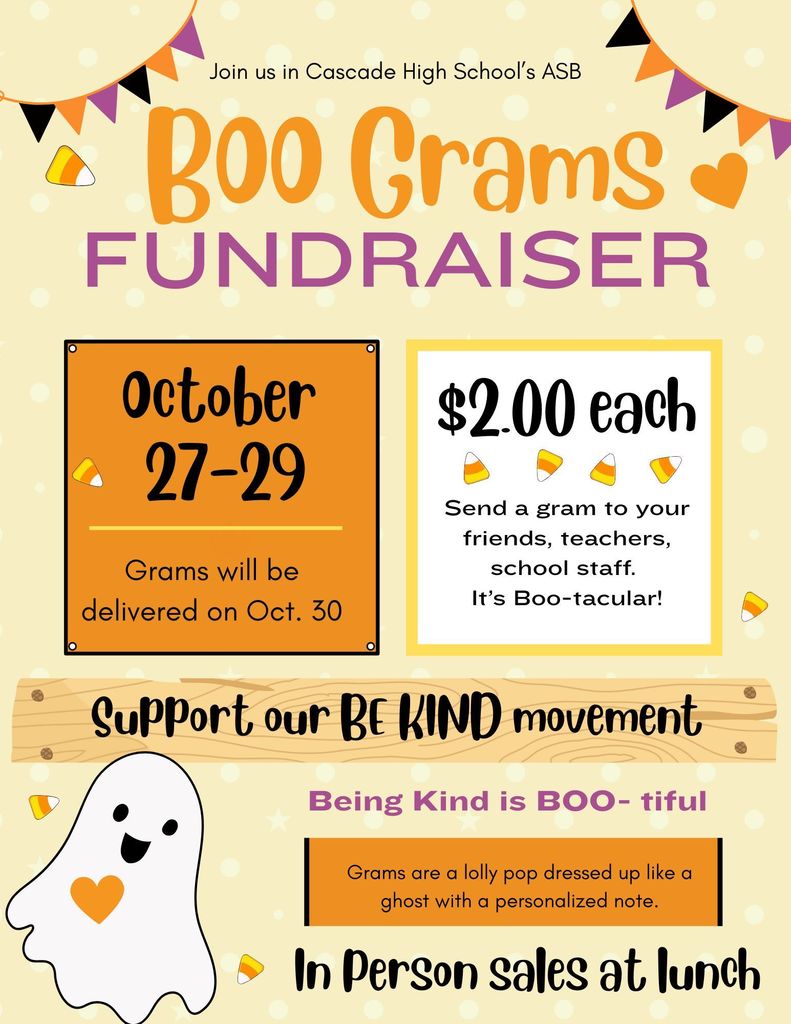 CHS ASB Boo GRams Fundraiser Flyer