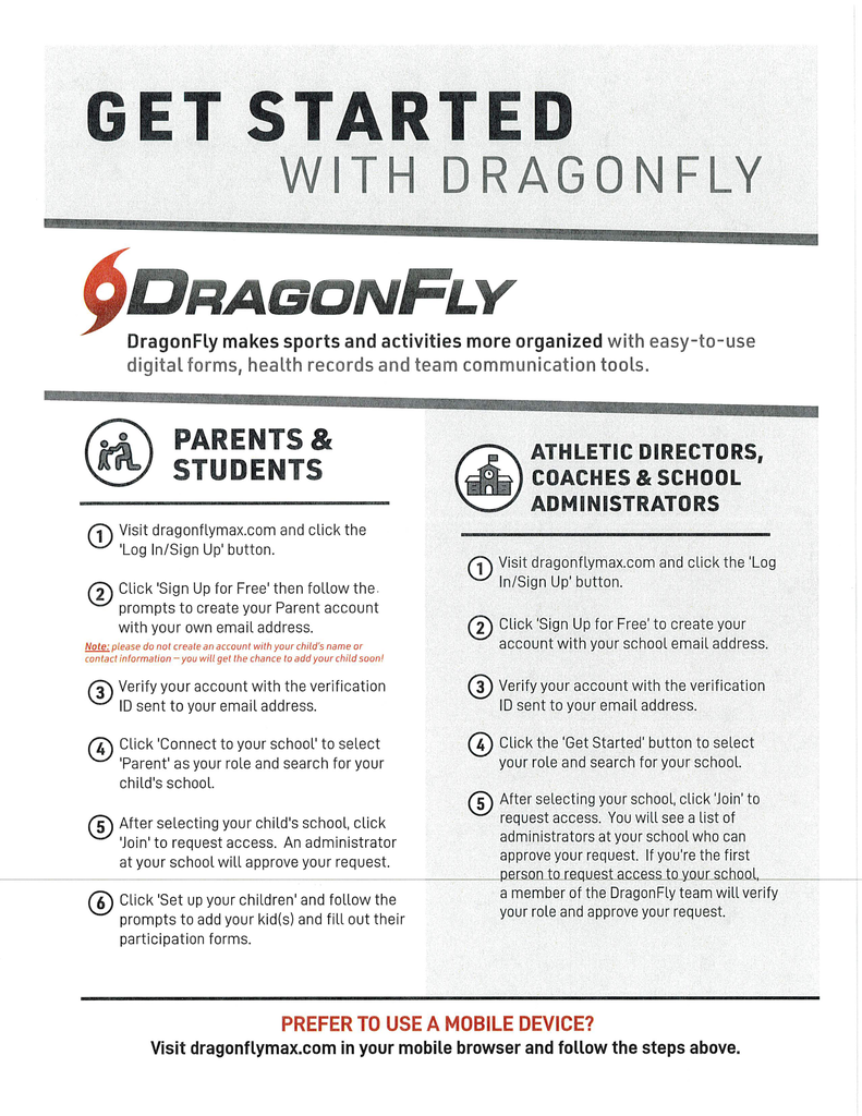 Dragonfly Sign-up Instructions