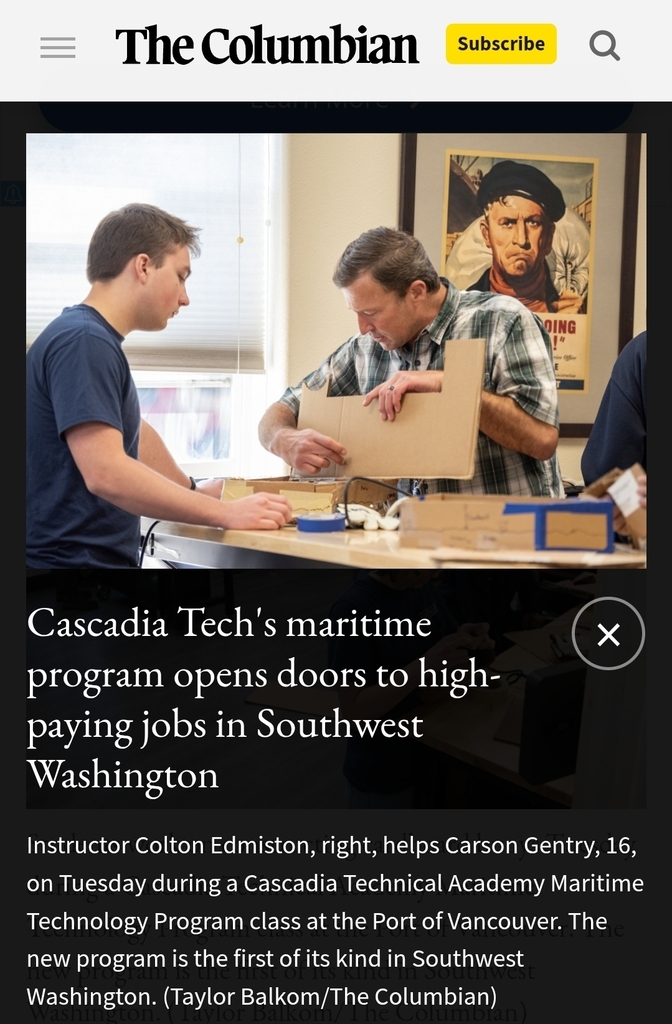 Article in the Columbian