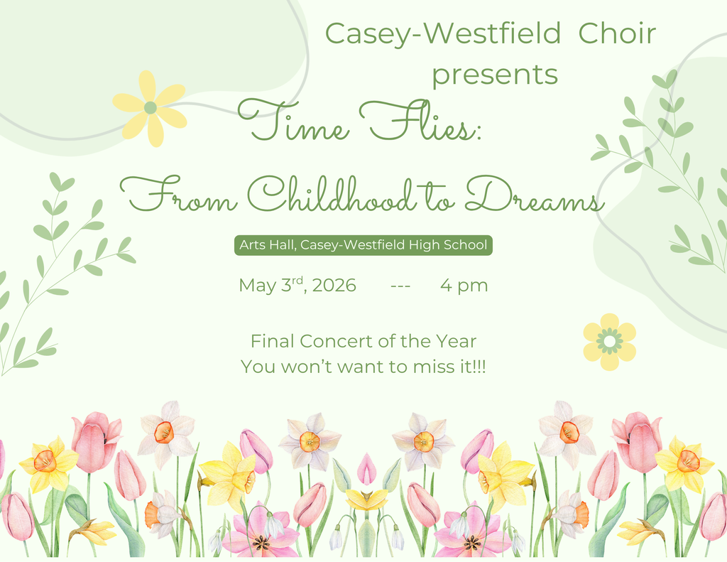 May 2026 Choir Concert Flyer Casey-Westfield