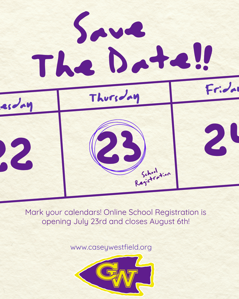 Online School Registration save the date