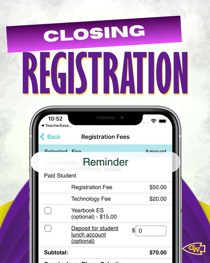 registration reminder 26 closing