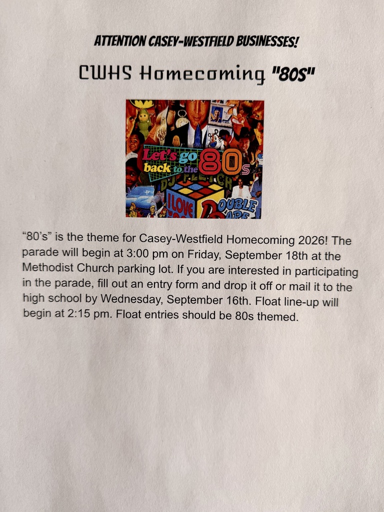 The theme for CWHS Homecoming is "80s"