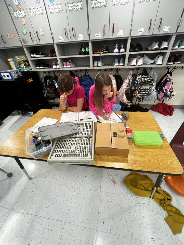 Mrs. Keller's 4th graders practiced their multiplication skills today by solving the mystery of who spilled mom's pumpkin spice latte?
