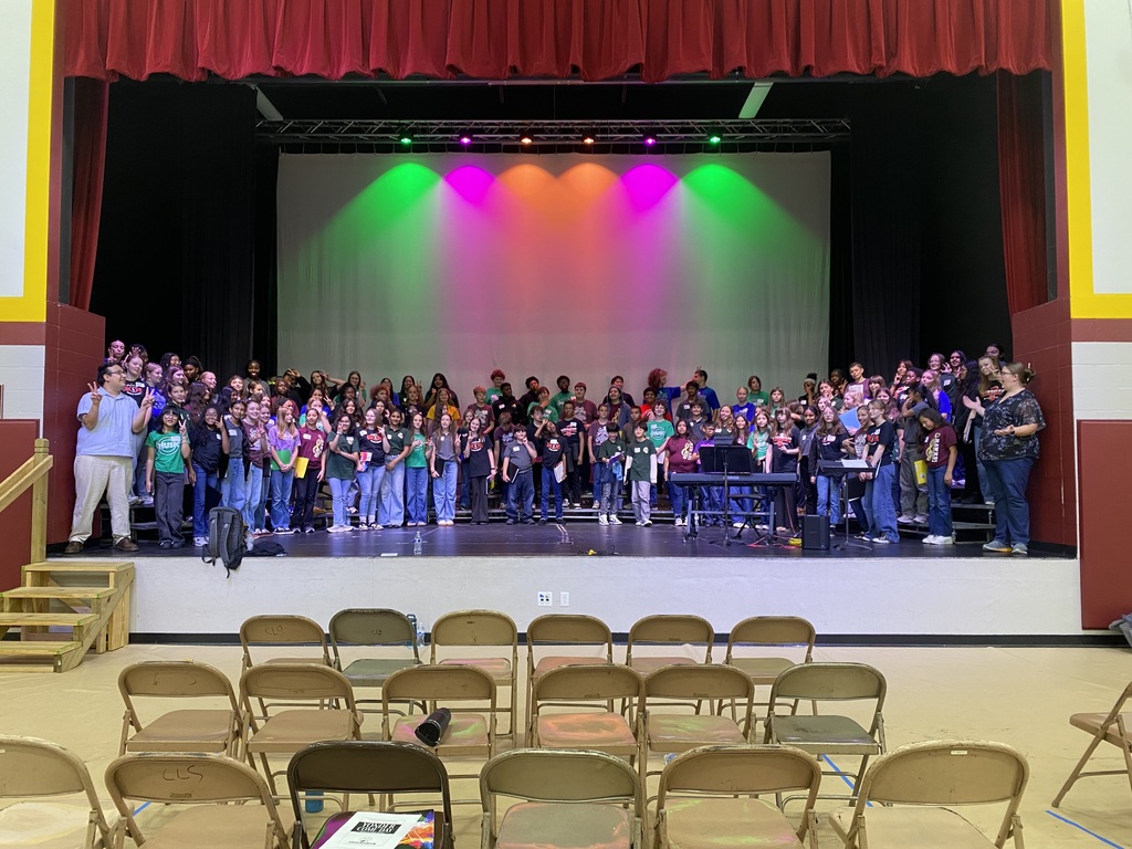 Large group of JH choir members.
