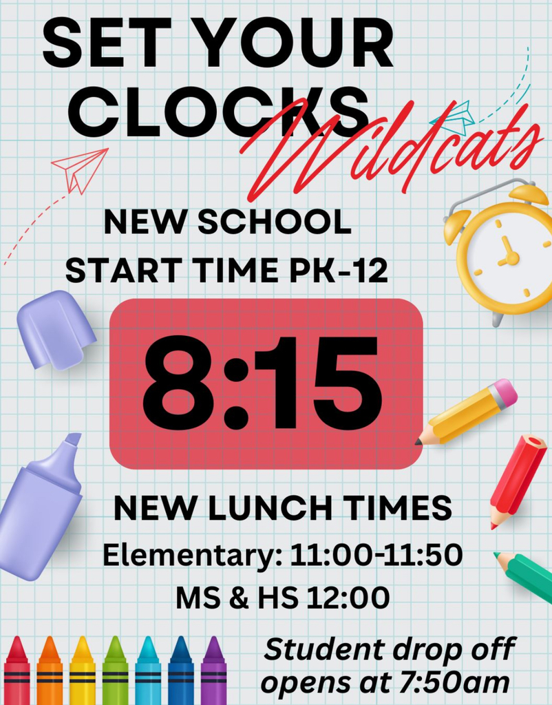 Flyer for school arrival time.