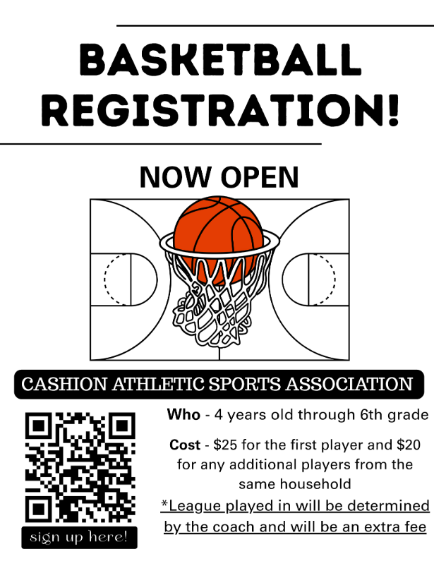 Cashion Athletic Sports Association Basketball Registration