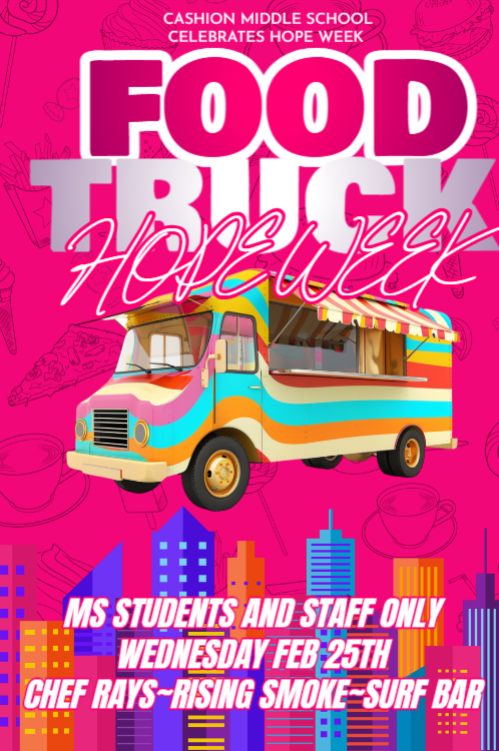 Food Trucks for Middle School Students on Wed. Feb. 25th