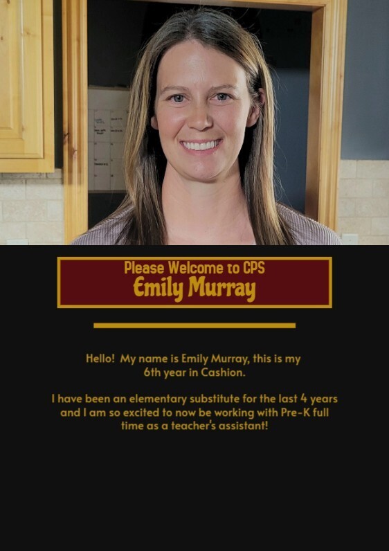 Welcome to the CPS family Mrs. Murray!