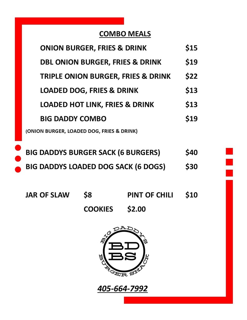 BDBS Menu Page 2