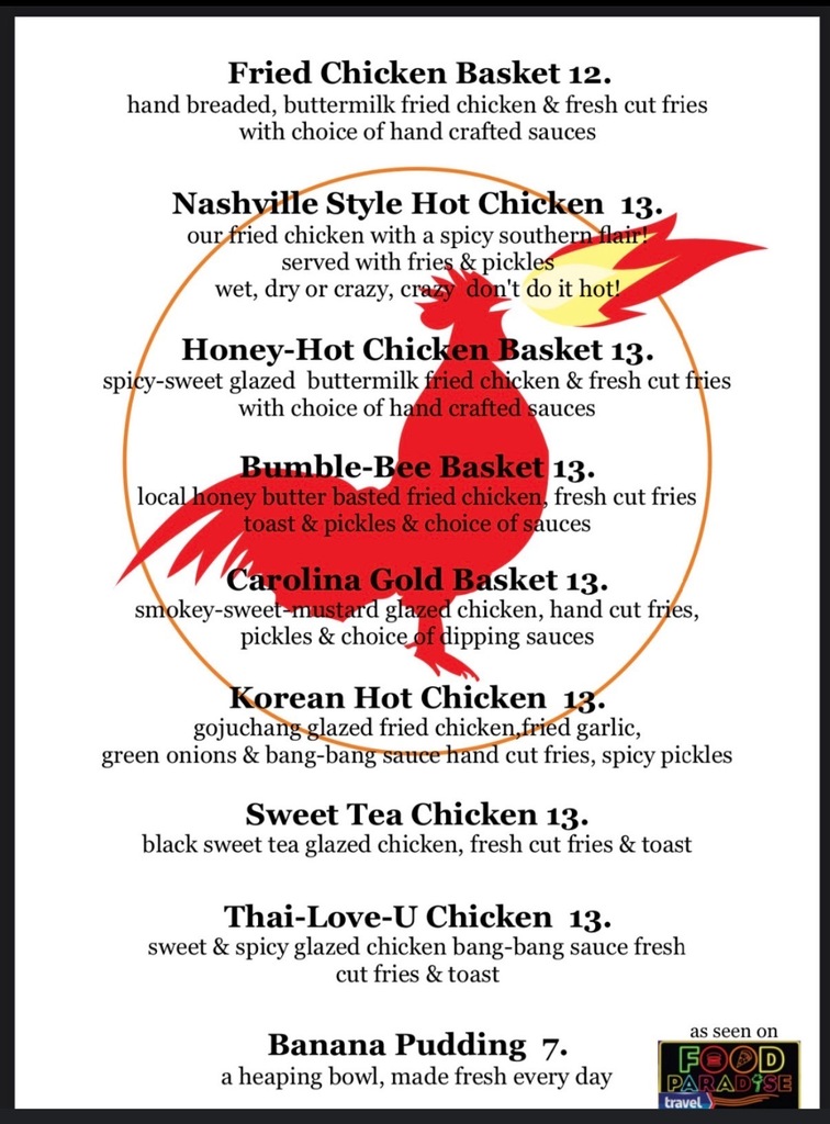 Chef Ray's Menu
