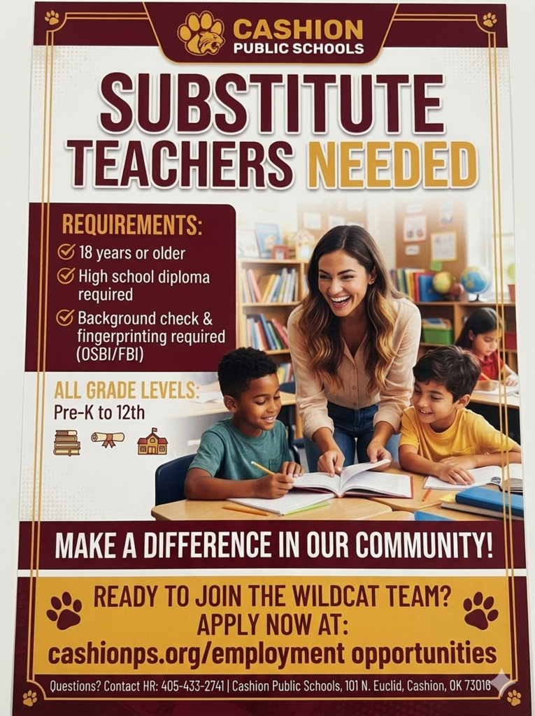 Substitute Teacher Needed