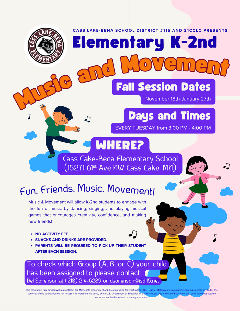 21CCLC K-2nd Music & Movement UPDATED Flyer