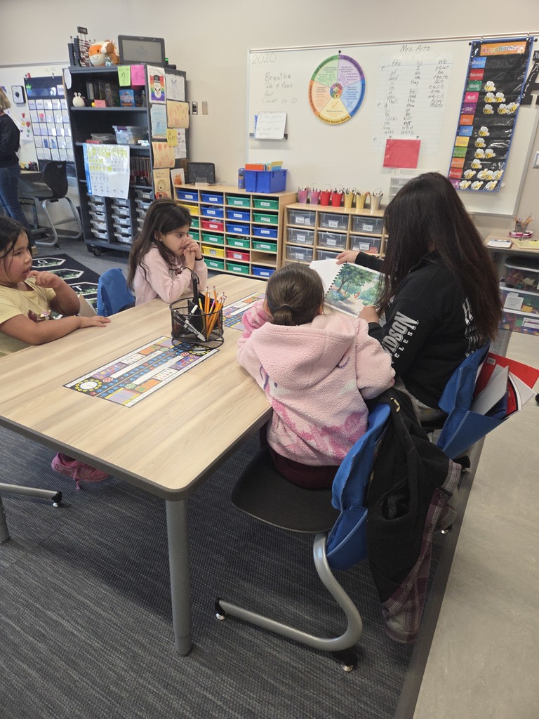 Reading with our Panther friends.